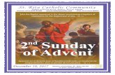 2 Sunday nd of Advent · St. Rita Catholic Community 12521 Inwood Road, Dallas, Texas 75244 Phone 972-934-8388  Fax 972-934-8965 2 Sunday