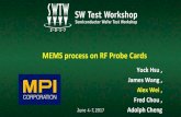 MEMS process on RF Probe Cards - SWTest.org · MEMS process on RF Probe Cards Yock Hsu , James Wang , Alex Wei , Fred Chou , Adolph Cheng . Overview 2 • Objectives • Introduction