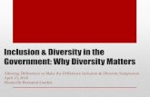 Inclusion & Diversity in the Government: Why Diversity Matters · Inclusion & Diversity in the Government: Why Diversity Matters Allowing Differences to Make the Difference Inclusion