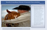 South Carolina Horse Council Newsletter · 2020-02-28 · HISTORY OF South Carolina Horsemen’s Council The South Carolina Horsemen’s Council was incorporated as a SC non-profit