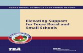 Elevating Support for Texas Rural and Small SchoolsIn the 2015-2016 school year, rural schools, as classified by TEA, accounted for 459 of the 1247 school districts in Texas, including