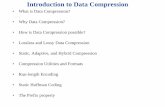 Introduction to Data Compression Lossless and Lossy Compression Techniques â€¢ Data compression techniques
