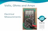 Volts, Ohms and Amps Electrical Measurements 2/Multimeter...Electrical Measurements Dedicated meters have been used for electrical measurements. Voltmeters measure Volts. Ohmmeters