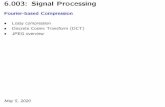 Fourier-based Compression · Fourier-based Compression • Lossy compression • Discrete Cosine Transform (DCT) ... mic amp E/M wave amp speaker Telephone-quality speech contains