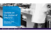 Update on the review of DW/172 - cetechnical.co.uk · Double Deck 0.25 0.20 90 Triple Deck 0.30 0.25 90 Pastry / Baking Ovens Single Deck 0.15 0.10 90 0.20 0.15 90 Triple Deck 0.25