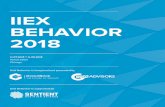IIEX BEHAVIOR 2018 - insightinnovation.orginsightinnovation.org/Emails/2018/09/beagenda_web.pdf · industry of the future. How can we read the consumer’s mind and see how they imagine