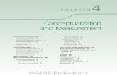 Conceptualization and Measurement · Chapter 4. 67Conceptualization and Measurement . M. easurement is a crucial component of social work practice and research. When you think of