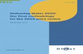 Delivering Water 2020: Our final methodology for the 2019 ... · Delivering Water 2020: Our final methodology for the 2019 price review 2 Contents Executive summary 3 1. Overall framework
