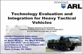 Technology Evaluation and Integration for Heavy Tactical ... · Technology Evaluation and Integration for Heavy Tactical Vehicles 5a. CONTRACT NUMBER N00024-02-D-6604 5b. GRANT NUMBER