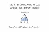 Abstract Syntax Networks for Code Generation and …mitchell/files/acl...Abstract Syntax Networks for Code Generation and Semantic Parsing Maxim Rabinovich*, Mitchell Stern*, Dan Klein