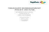 TREASURY MANAGEMENT POLIY 2017/18 - bpha · 2017-09-27 · Page 2 of 6 Treasury Management Policy 2017/18 POLICY/BP006 2.2 Liquidity Risk Management 2.2.1 bpha will ensure it has