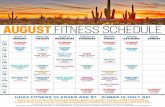 AUGUST FITNESS SCHEDULECal+AUGUST...Burn calories and have fun! $5 special! SaddleBrooke HOA2 Fitness and Wellness For more information, call the DesertView Fitness Center at (520)