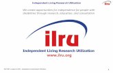 Independent Living Research Utilization · SILC-NET, a project of ILRU –Independent Living Research Utilization • Regulatory requirements for SILCs and IL partners to coordinate