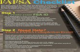 *National College Access Network Step 1 Create your FSA ID · Create your FSA ID Step 1 Check with your school counselor about ﬁnancial aid nights or FAFSA completion events at