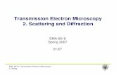 Transmission Electron Microscopy 2. Scattering and Diffractionweb.eng.fiu.edu/wangc/EMA 6518 TEM 2r.pdf · Transmission Electron Microscopy 2. Scattering and Diffraction EMA 6518
