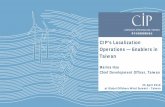 CIP’s Localization Operations — Enablers in Taiwan · Introduction of CIP and CIP’s Activities in Taiwan. Company introduction, project introduction. 4. ... (Danish family office)