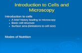 Introduction to Cells and Microscopy - Napa Valley CollegeIntroduction to Cells and Microscopy Introduction to cells A brief history leading to microscopy Basic cell structure Surface