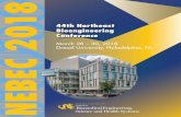 44th Northeast Bioengineering Conference · coNFeReNce Drexel University Philadelphia, PA March 28-30, 2018 oRGANIZING commITTee CONFERENCE CHAIR Ken Barbee CONFERENCE CO-CHAIR Andres