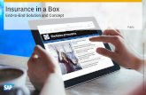 Insurance in a Box...SAP for Insurance SAP for Insurance SAP HANAEnterprise Cloud Explore the solution with pre-defined demo data SAP HANA Enterprise Cloud Hybrid On-premise SAP +
