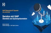 Service mit SAP...By Pavel Polyakov Service mit SAP Überblick und Systempräsentation Werner Schmidt Solution Manager –SAP Hybris ServiceSAP Österreich IT Summit Linz, 26.4.2016