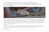A Crash Course in Typography: Principles for Crash Course in... A Crash Course in Typography: Principles
