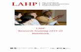 LAHP Research Training 2019-20 Handbook...5. Introduction to WordPress Wednesday 6th and 20th November 2019, 10.30am-5pm, room G35, Senate House WordPress is the world’s best and