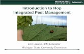 Introduction to Hop Integrated Pest Management...Introduction to Hop Integrated Pest Management Overview • Scouting protocol • Primary pests • Beneficials • IPM resources Scouting