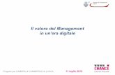 Il valore del Management in un’era digitale · 2019-07-16 · Progetto per CAMERA di COMMERCIO di LUCCA 11 luglio 2019 Come cambiano le regole del gioco le relazioni con i clienti
