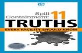 PAPER Containment: Spill 11 TRUTHS€¦ · TRUTH #4 You need a Plan B. Any container that’s holding a liquid — whether it’s a 55-gallon drum or a 275-gallon tote — is a primary