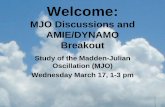 MJO Discussions and AMIE/DYNAMO Breakout · 2019-08-21 · Sensors: Navigational parameters Pressure and thermodynamic parameters Mean winds and turbulence High-rate T, q, CO 2 perturbations