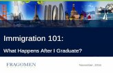 Immigration 101 - Nova Southeastern University · Immigration 101: What Happens After I Graduate? November, 2015 | Aaron M. Blumberg Attorney-at-Law Fragomen, Del Rey, Bernsen & Loewy,