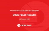 2005 Final Results - OCBC Bank 2005 results presentation.pdfWell Diversified Loans Portfolio Total Loans : S$57.2 billion Financial Institutions 13% General Commerce 9% Others 6% Housing