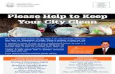 Please Help to Keep Your City Clean · 2018-01-03 · Please Help to Keep Your City Clean Department of Public Works (201) 348-5840 Union City Police Department (201) 865-1111 Union