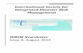 International Society for Disaster Risk Managementidrim.org/newsletters/IDRiM Newsletter No8_August 2014.pdf · disaster risk management, sustainable development, resilience building,