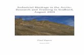 Industrial Heritage in the Arctic: Research and Training ... · The coal mining industry on Svalbard developed during the early 20th century, but the use of the coal seams can be