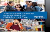 2015 Supplier Diversity Annual Report & Annual Plan · the enclosed 2015 Supplier Diversity Annual Report & 2016 Annual Plan, to give you information and insight ... • Human Rights