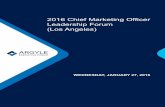 2016 Chief Marketing Officer - Argyle · 2016-05-25  · 2016 Chief Marketing Officer Leadership Forum (Los Angeles) Wednesday, January 27, 2016 ... • Why content can best impact
