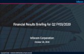 Financial Results Briefing for Q2 FY03/2020 · Create new healthcare-related businesses across Southeast Asia Infocom Initiatives Southeast Asian Healthcare Market No. of hospitals