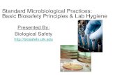 Standard Microbiological Practices: Basic Biosafety ...biosafety.utk.edu/.../07/SMP-presentation_2016.pdf · • Package for removal by medical waste contractor (Stericycle) or submit