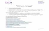 IRIS Volunteer Opportunities Spring/Summer/Fall 2019€¦ · IRIS Volunteer Opportunities Spring/Summer/Fall 2019 Please note the following: ... Da ys/ t i me s p re f e rre d : T