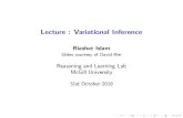 Lecture : Variational Inference - GitHub Pages VI turns inference into optimization. Posit a variational