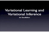 Variational Learning and Variational Inference · The variational approach • Variational inference: Find q(h) by solving • Variational learning: Alternate between running variational