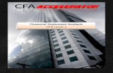 Financial Statement Analysiscfa-accelerator.onlinewebshop.net/CFA-Accelerator... · 1 Financial Statement Analysis CFA Level 1 . 3 Explain the roles of financial reporting and financial
