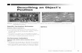 Describing an Object’s Position - Scholastic...to other positions or stationary objects [GCO 1/3] • 35.0 place an object in an identified position relative to another object or