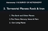 5. Terrestrial Planets: Rock & Ironbarnes/ast110/Terrestrial.pdf5. Terrestrial Planets: Rock & Iron 1. The Earth and Other Planets 2. The Moon, Mercury, Venus & Mars 3. Our Living