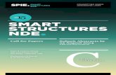 SMART STRUCTURES NDE - SPIE...2015 Smart Structures/NDE. Present and publish your work at the leading event for energy harvesting, smart materials/ sensors and structural health monitoring.