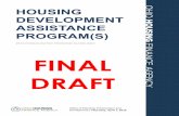 2016 CONSOLIDATED PROGRAM GUIDELINES FINAL DRAFT · FINAL DRAFT . 2 The attached document is the second and final draft of the consolidated Housing Development Assistance Program