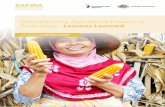 Strenghtening Agricultural Finance in Rural Areas - Lessons Learned€¦ · Executive Summary Strengthening Agricultural Finance in Rural Areas (SAFIRA) is funded by the Australian