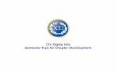 Chi Sigma Iota Semester Tips for Chapter Development · Sigma Iota (CSI), I would like to welcome you into the --- chapter. This professional counseling organization is an international