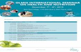 OLMIX INTERNATIONAL SEMINAR ON HEALTH … Seminar...OLMIX INTERNATIONAL SEMINAR ON HEALTH AND NUTRITION December 7th - 8th, 2015 Binh Quoi Village, 1147 Binh Quoi 2, Binh Thanh, HCM